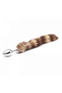 Анальная пробка с хвостиком Anal Plug Tail Silver M